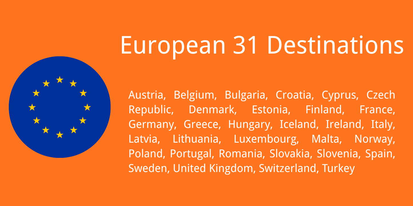 Europe B-31 Destinations