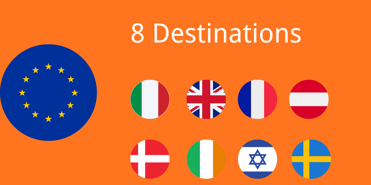 Europe A - 8 destinations
